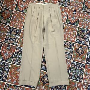 The Andover Shop Double Pleated Wool Cuffed Trousers Pants 28x25